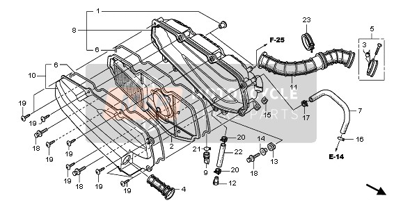 Honda NSS250S 2011 Purificateur d'air pour un 2011 Honda NSS250S